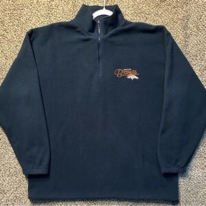 Denver broncos vintage Sport One Navy Blue quarter zip Jacket